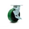 Service Caster 6 Inch Red Poly on Cast Iron Swivel Caster with Ball Bearing and Brake SCC SCC-30CS620-PUB-RS-TLB - alternate 1